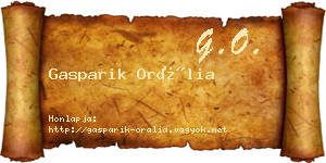 Gasparik Orália névjegykártya
